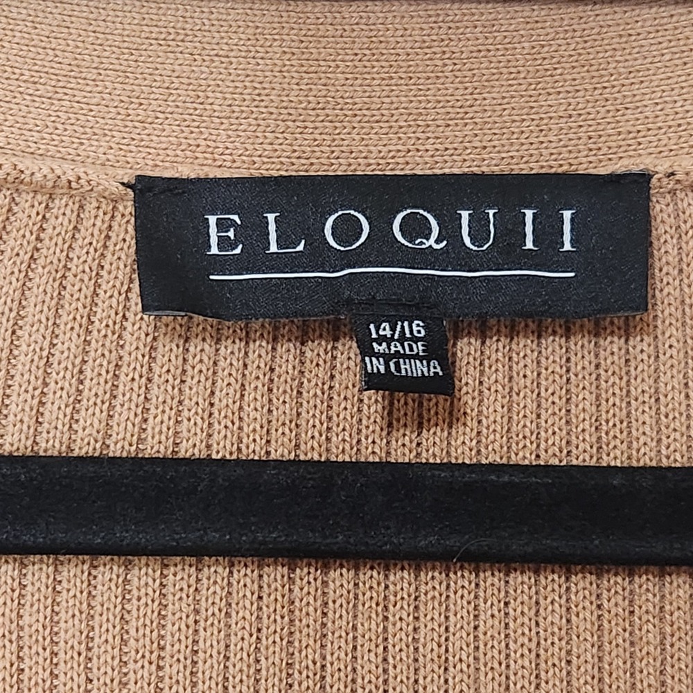 Eloquii Brown Sweater Jumpsuit Tied Waste Size‎ 14/16 - Picture 4 of 6